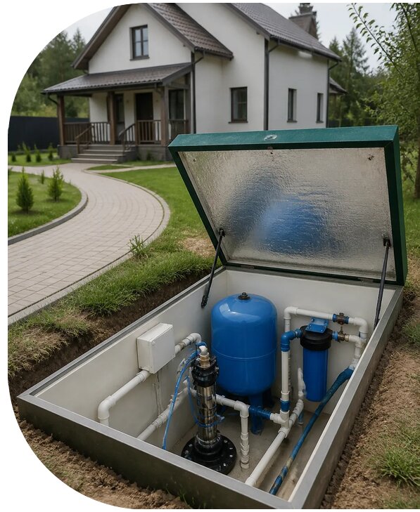 Автономное водоснабжение дома в Новокубанске от 155970 р. | АПаруса-Нкб